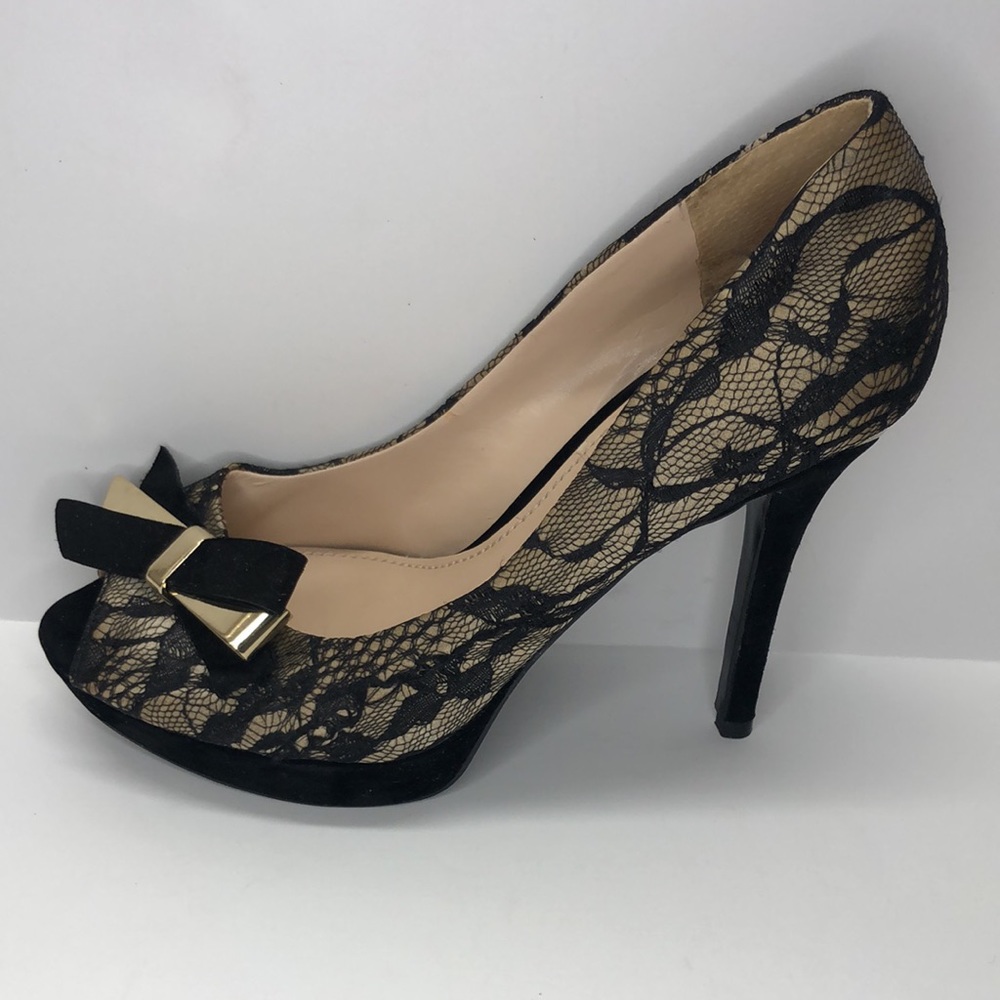 Guess Platform Stilettos Open Toe Size 9m Black &… - image 8